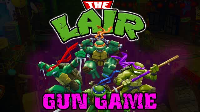 🐢  TMNT The Lair: Gun Game Ninja FFA 🐢 — Fortnite Creative map cover art