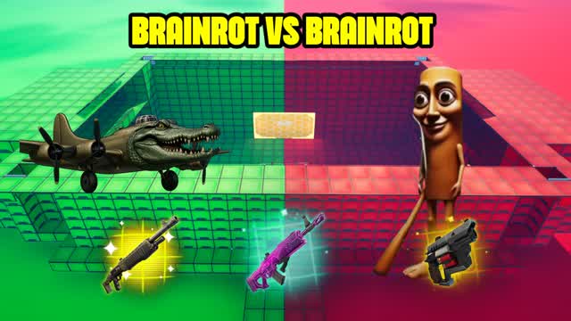 🧠 BrainRot vs BrainRot 🔫 — Fortnite Creative map cover art