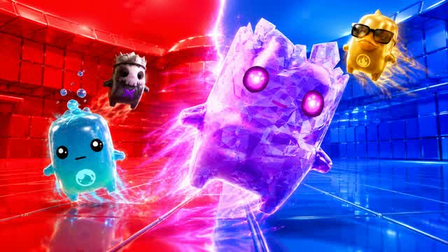 BLUE VS RED TURBO FLASH 🔵🔴 — Fortnite Creative map cover art