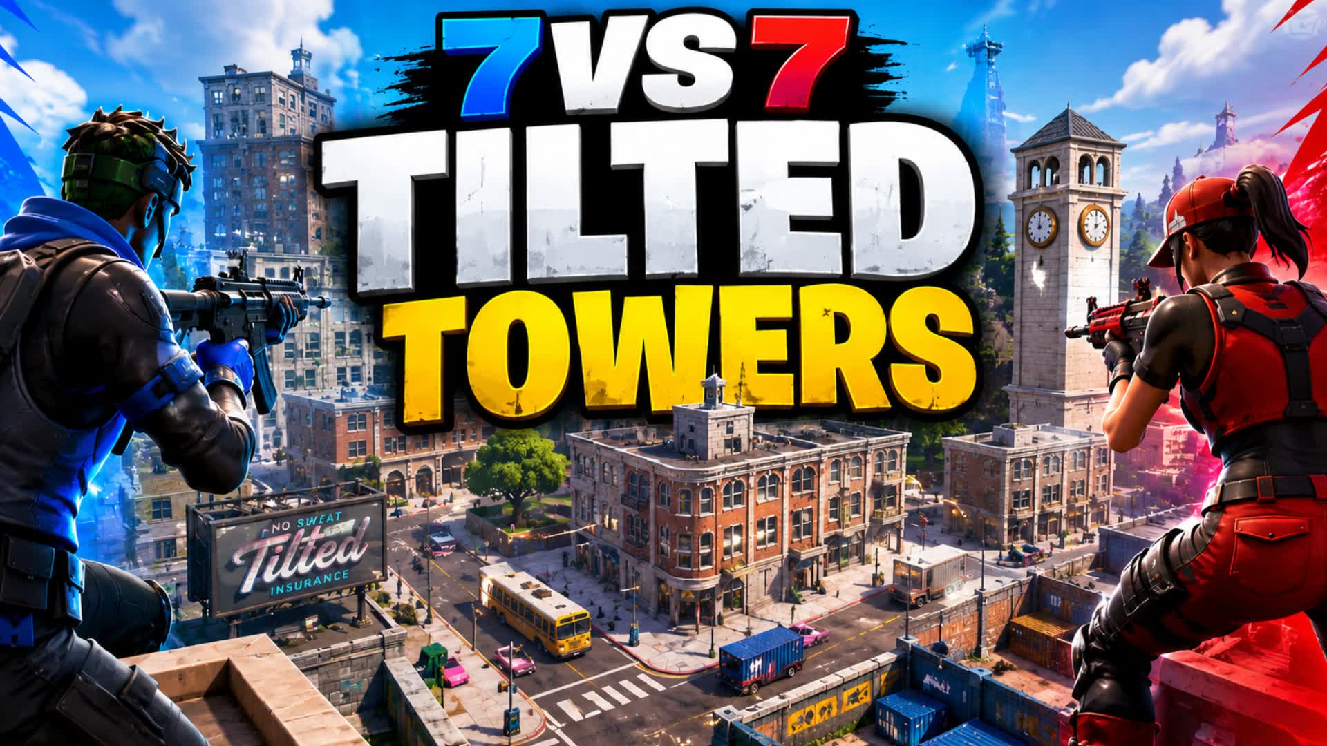 7V7 Tilted Towers 🏙️ — Fortnite Creative map