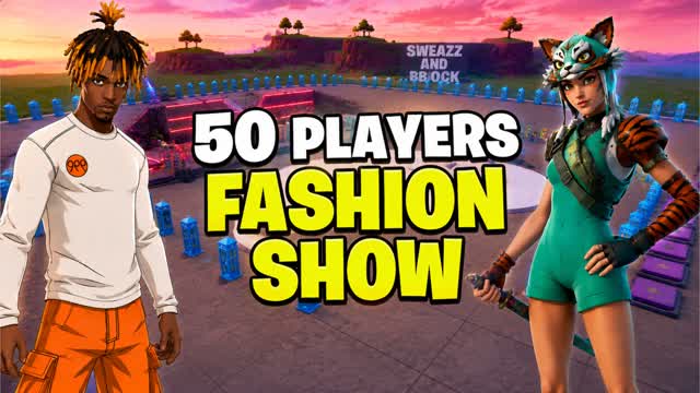 50 PLAYERS FASHION SHOW [Bbock & Sweazz] — Fortnite Creative map cover art