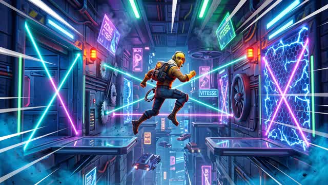 NEON CYBER RUN ⚡ — Fortnite Creative map