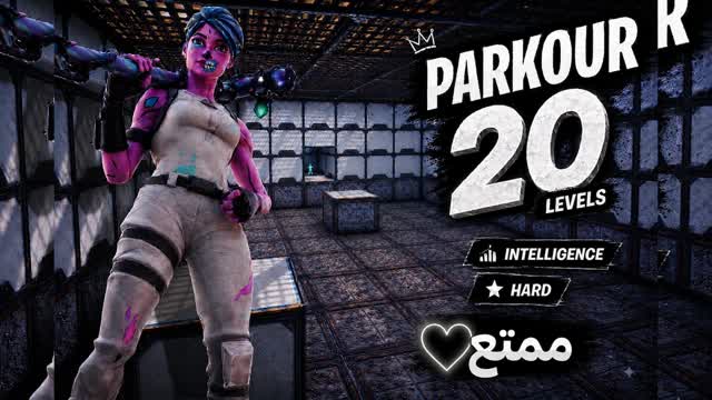 🥇20 LEVELS HARDEST PARKOUR — Fortnite Creative map cover art