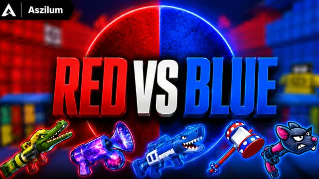 🔴 RED VS BLUE 🔵 CRAZY WEAPONS ARENA — Fortnite Creative map cover art