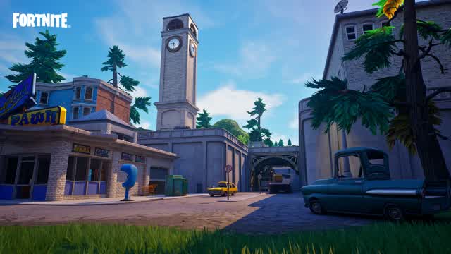 ONE SHOT TILTED TOWERS — Fortnite Creative map cover art