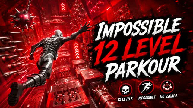 PARKOUR 12 LEVELS [IMPOSSIBLE] 🔥 — Fortnite Creative map