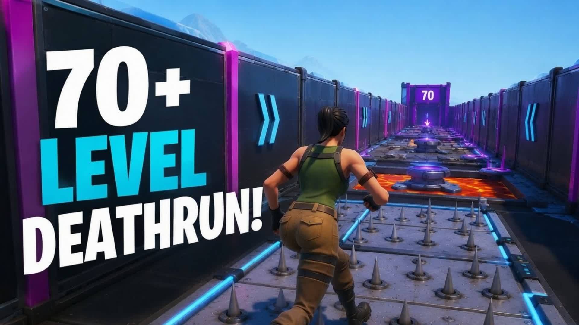 70+ LEVEL DEAFULT DEATHRUN — Fortnite Creative map