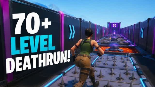 70+ LEVEL DEAFULT DEATHRUN — Fortnite Creative map cover art