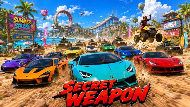 🌴 EXTREME SUMMER CAR DRIVE 🌴 — Fortnite Creative map