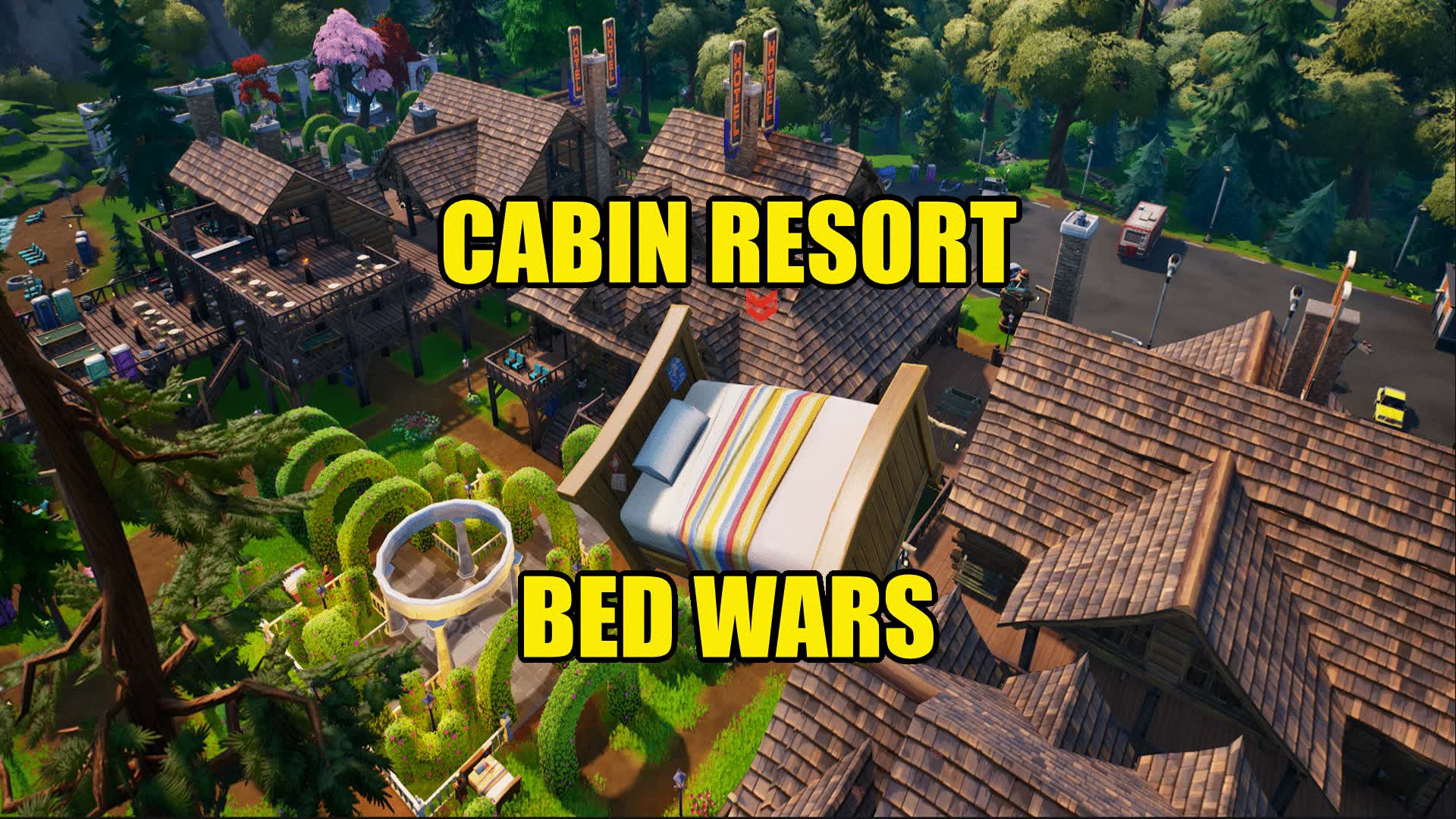 Cabin Resort: Bed Wars — Fortnite Creative map