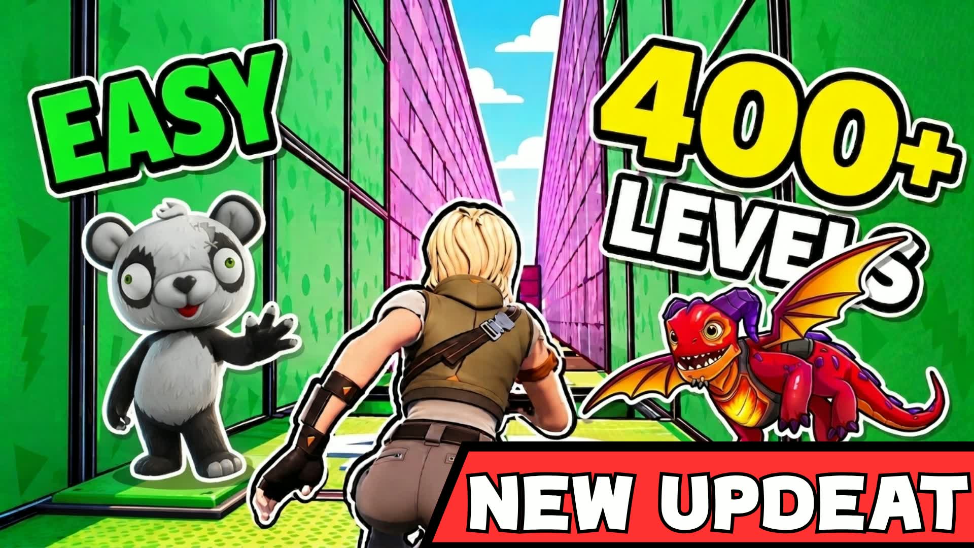 【SIDEKICK】DEFAULT PARKOUR 400+ REMAKE — Fortnite Creative map