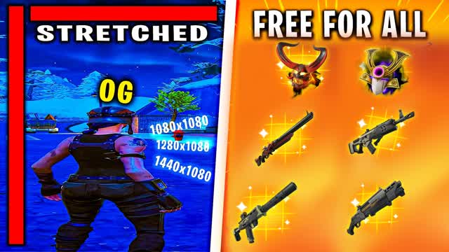 OG STRETCHED CHAOS FFA — Fortnite Creative map cover art