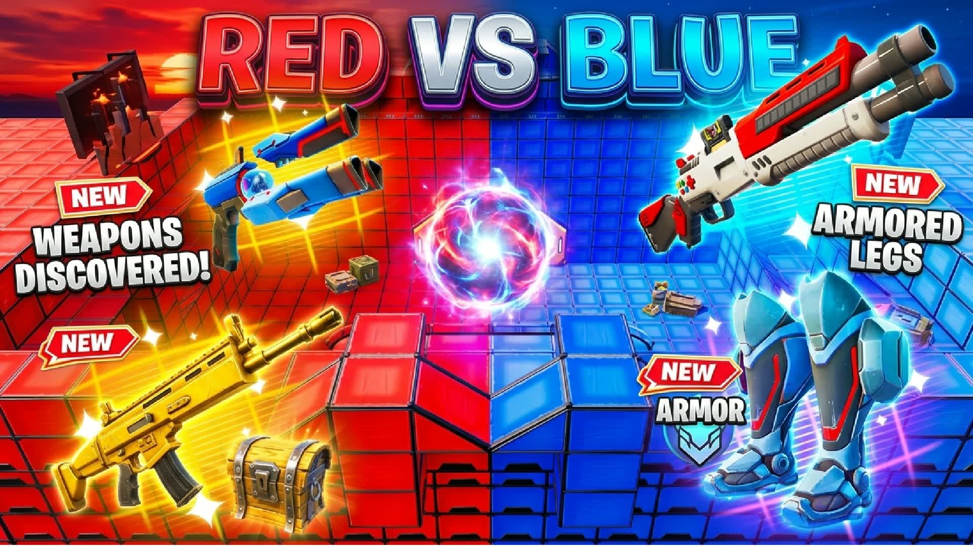 RED V BLUE FOOTBALL 123 — Fortnite Creative map