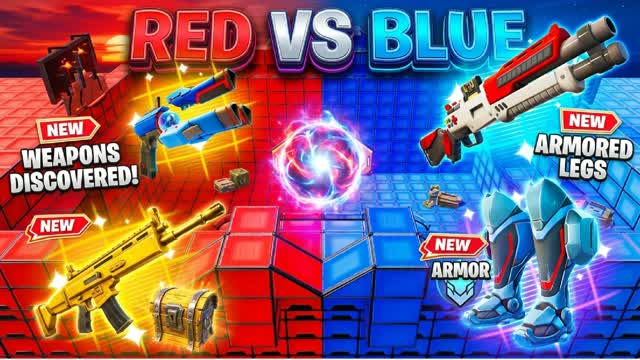 RED V BLUE FOOTBALL 123 — Fortnite Creative map cover art