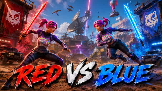 RED VS BLUE STAR WARS MIKE — Fortnite Creative map cover art