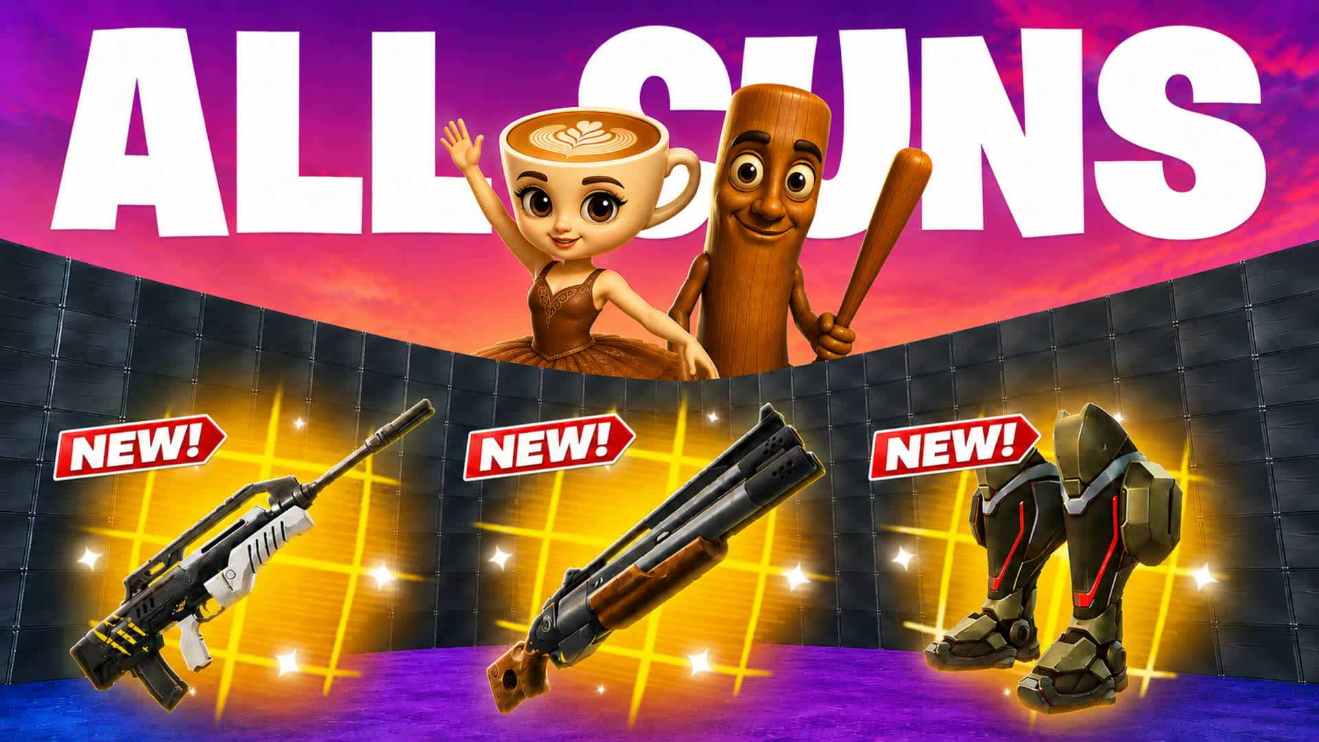 SUPER 1V1 FFA - ALL GUNS 🔫 — Fortnite Creative map