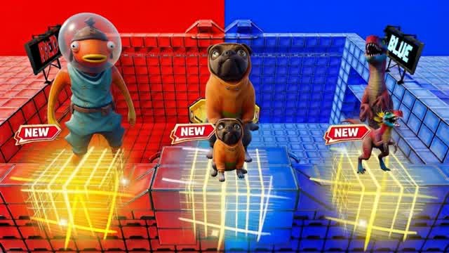 RED VS BLUE RIFT CREATURES — Fortnite Creative map cover art