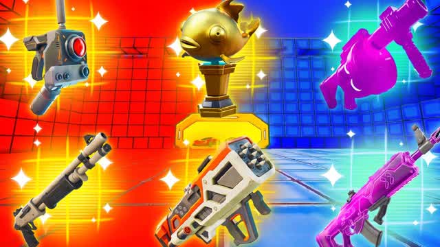 RED VS BLUE NEW WEAPONS WOW — Fortnite Creative map cover art
