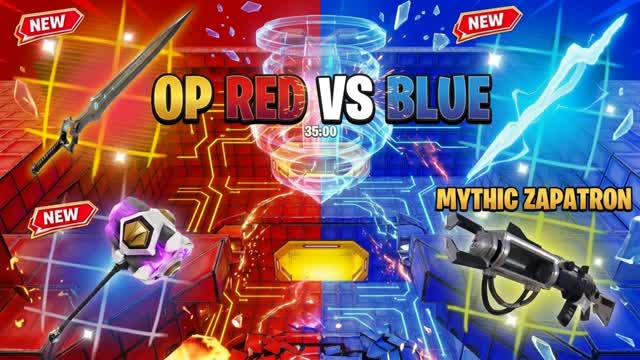 CHAOS RED VS. BLUE 🔴🔵 OVERPOWERED — Fortnite Creative map