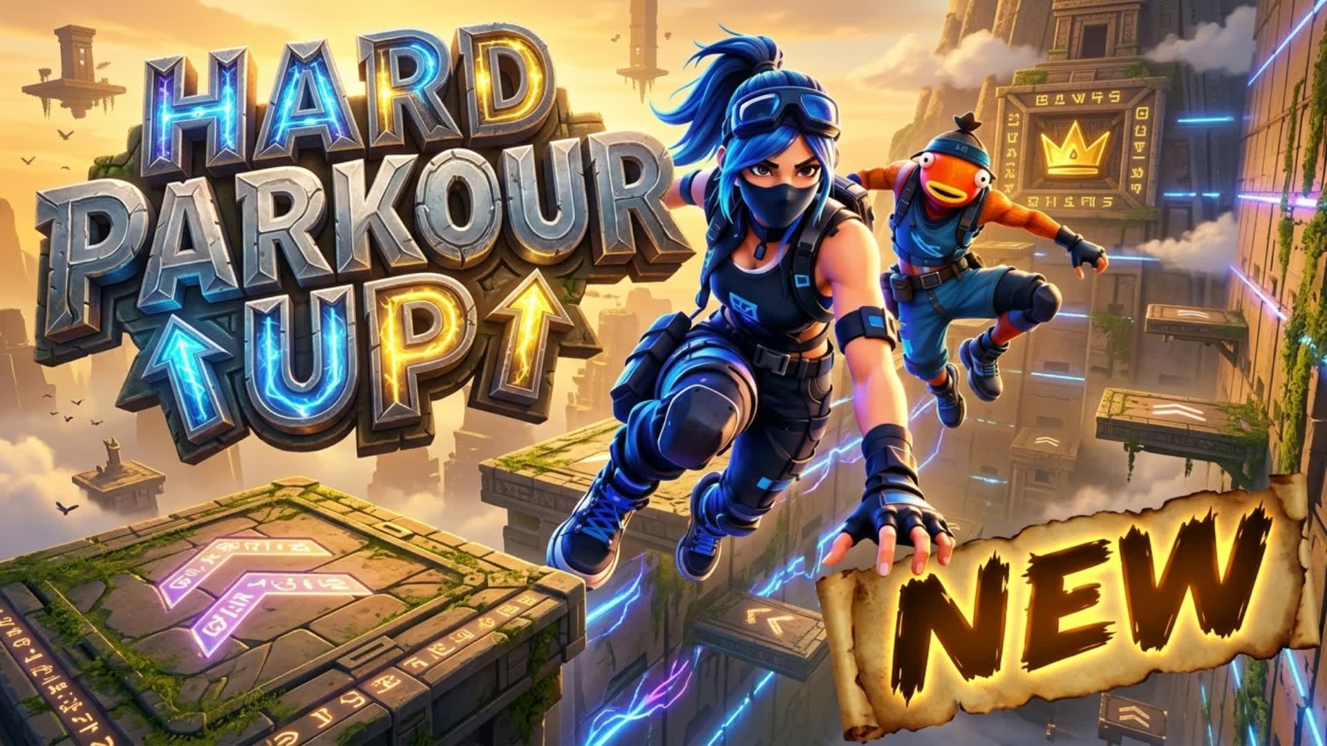HARD PARKOUR UP💀💀 — Fortnite Creative map