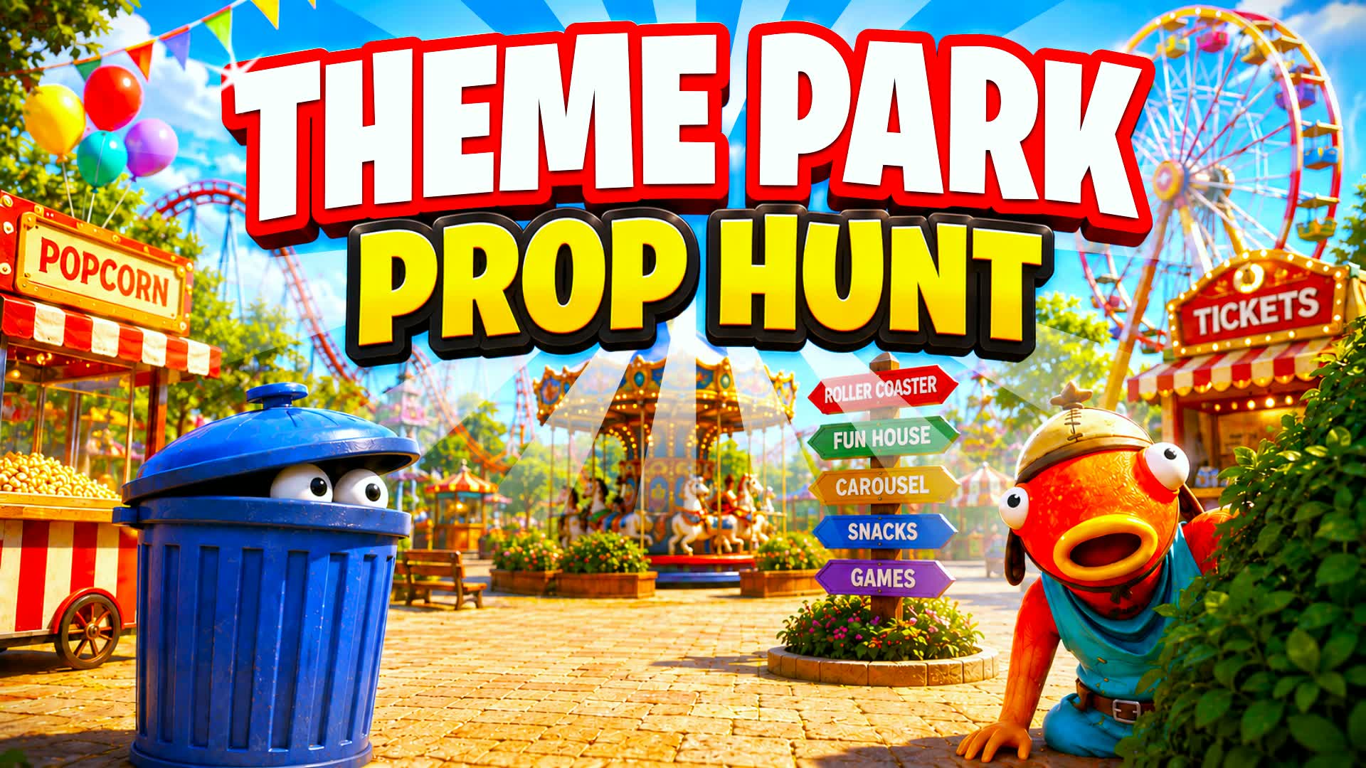 🎢 Theme Park - Prop Hunt — Fortnite Creative map