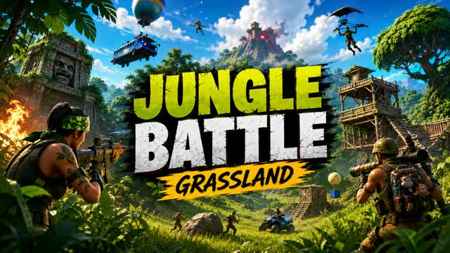 Jungle Battle Grassland — Fortnite Creative map