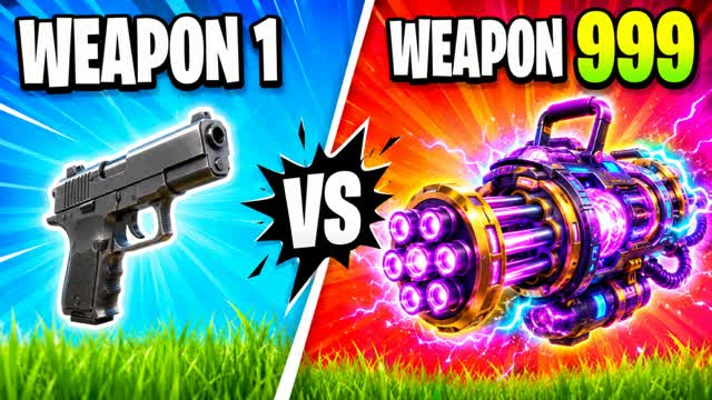 🔫 ONE SHOT WEAPON RUSH — Fortnite Creative map cover art