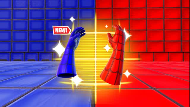 CRAZY BLUE VS RED SPIDER-MAN 50V50 🔵🔴 — Fortnite Creative map cover art