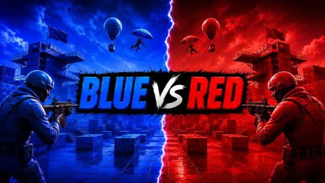 Ordinary BLUE vs RED — Fortnite Creative map cover art