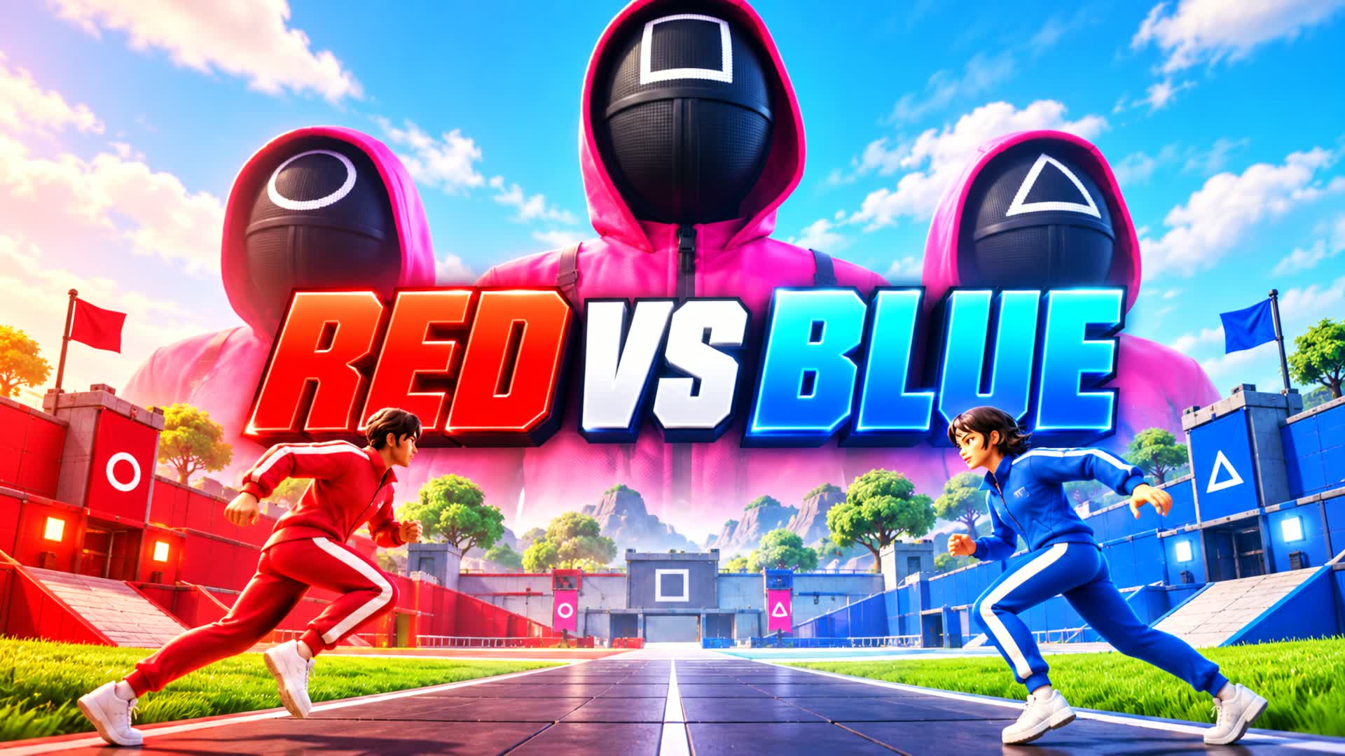 SQUID GAME RED VS BLUE — Fortnite Creative map