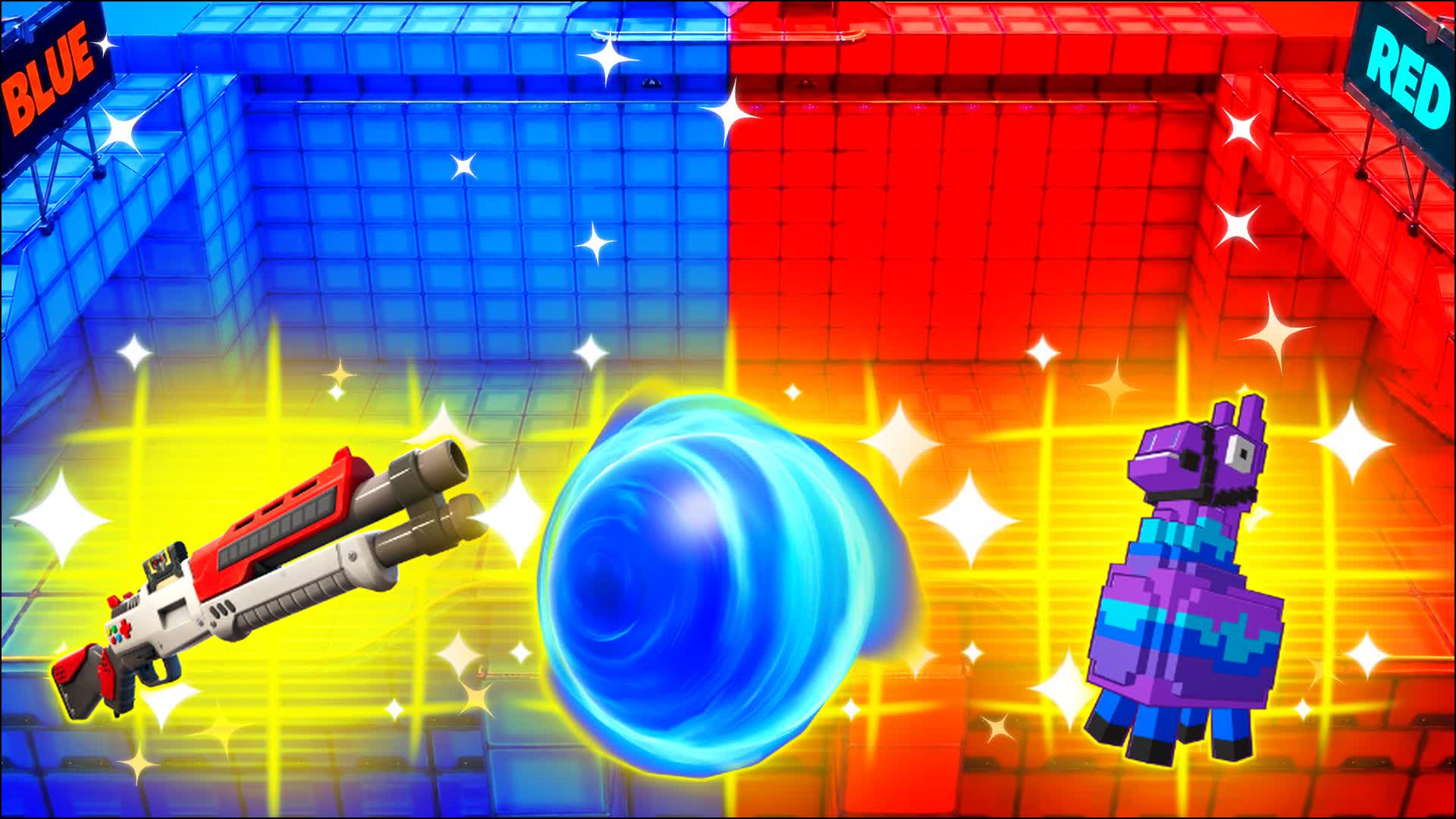 RED VS BLUE SAME PAGE 🔴🔵 — Fortnite Creative map