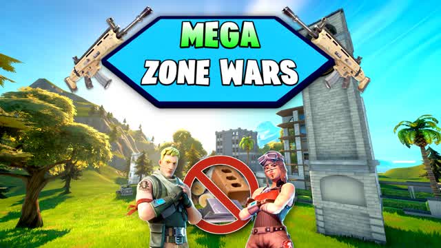 MEGA ZONE WARS - ZERO BUILD — Fortnite Creative map