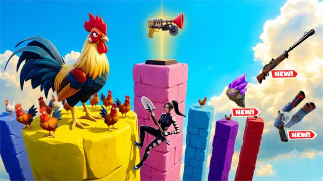Chicken Pillars — Fortnite Creative map