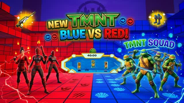 NEW TMNT Blue vs RED ! 🔵🔴 — Fortnite Creative map cover art