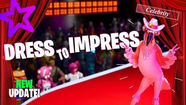 DRESS TO IMPRESS - FASHION SHOW🎭 — Fortnite Creative map cover art