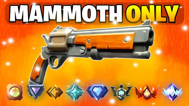 MAMMOTH PISTOL ONLY 🎯 ONE SHOT — Fortnite Creative map