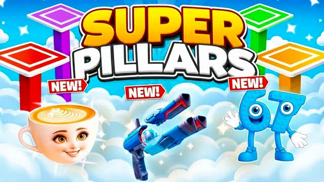 SUPER PILLARS NEW — Fortnite Creative map cover art