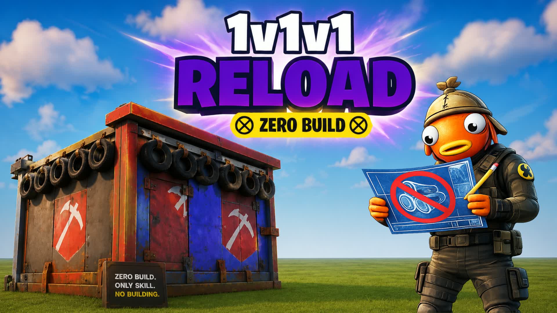 ZERO BUILD 1V1V1 - [ALL WEAPONS] — Fortnite Creative map