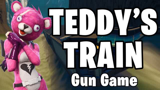 Teddy's Train Gun Game — Fortnite Creative map cover art
