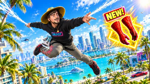 🎯GUN GAME SPIDER CITY NEW WEAPONS😎 — Fortnite Creative map cover art