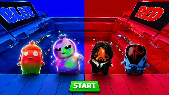 SUMMER RED VS BLUE HOT RVB — Fortnite Creative map cover art