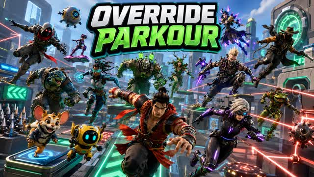 OVERRIDE PARKOUR 🏃‍♂️CHAPTER 7 SEASON 4 — Fortnite Creative map cover art