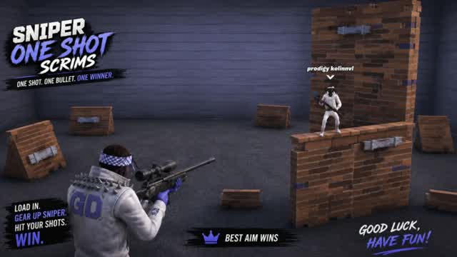 Prodigy one sniper scrims — Fortnite Creative map cover art