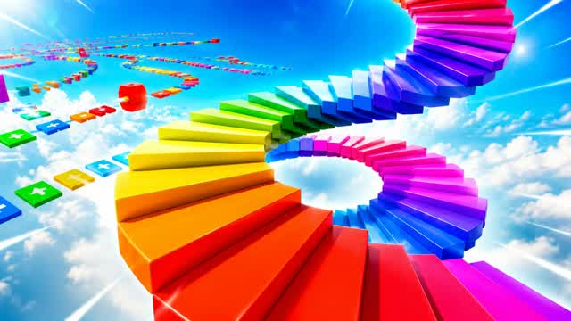 FALL GUYS MEGA OBBY PARKOUR 🌈 — Fortnite Creative map