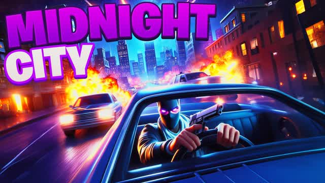MIDNIGHT CITY - ROLEPLAY 🌃 pve — Fortnite Creative map cover art