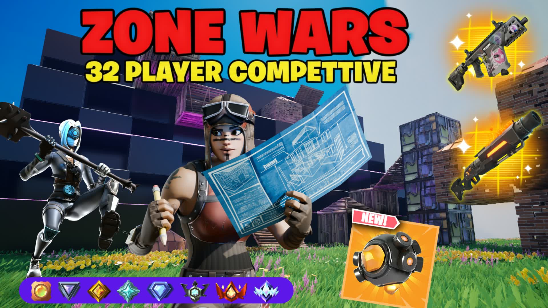 ZONE WARS 32 PLAYER COMPETITIVE — Fortnite Creative map