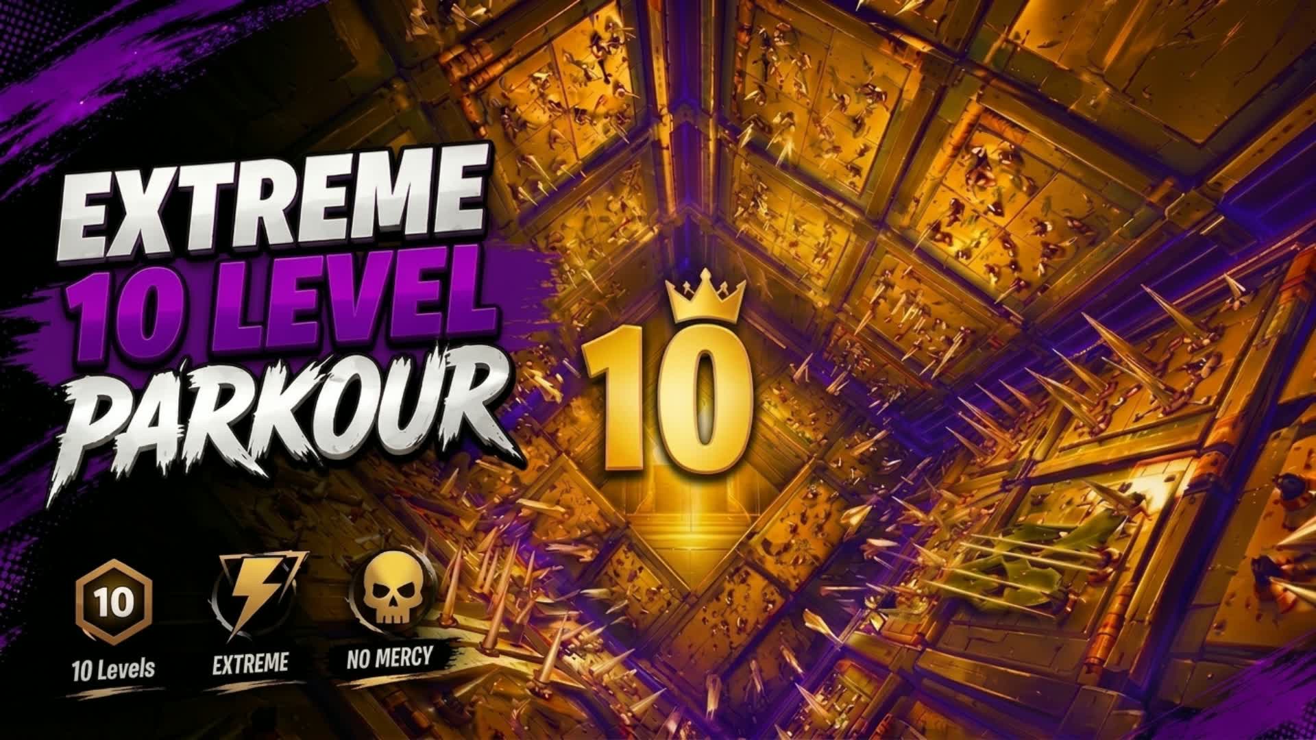 (2939) HARD 10 LEVELS PARKOUR 😈 — Fortnite Creative map