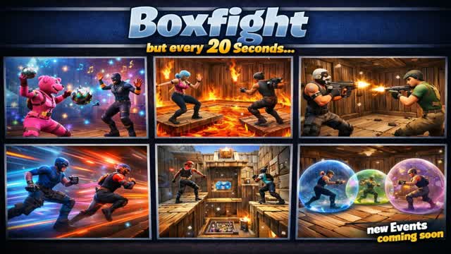 BOXFIGHTS WITH MINIGAMES — Fortnite Creative map cover art