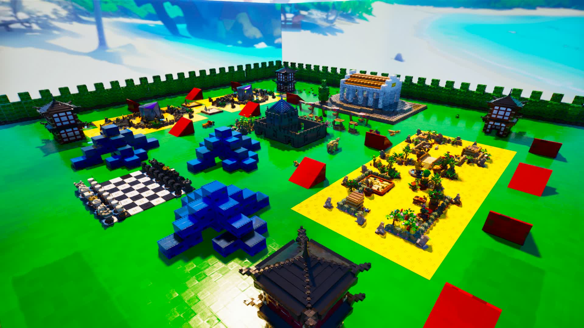 4 PLAYERS PVP AND PVE ARENA — Fortnite Creative map