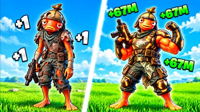 +1 DAMAGE Escape 💥 — Fortnite Creative map cover art